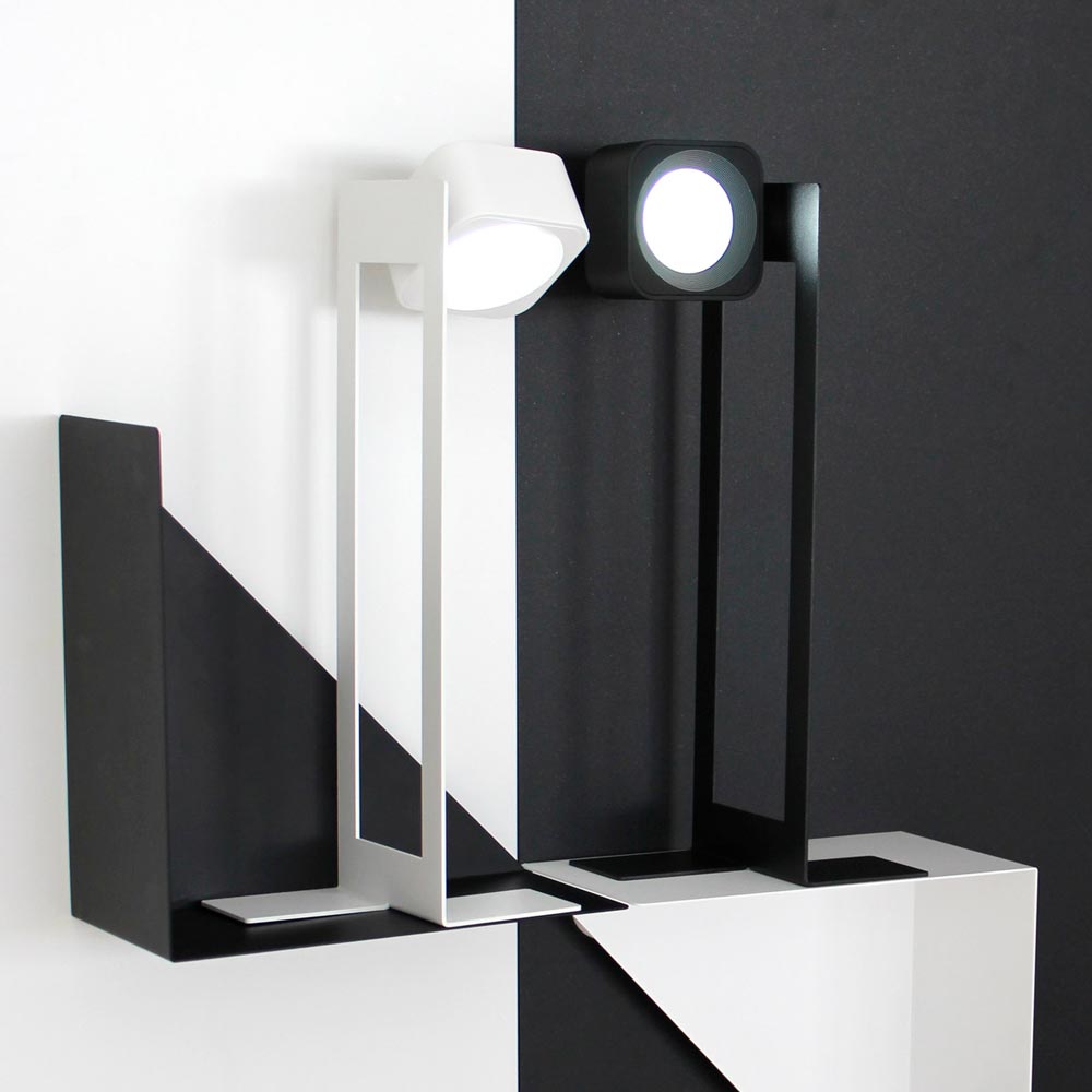 KaliSphera - Lampada LED da Tavolo - Bianco/Bianco Raggrinzato