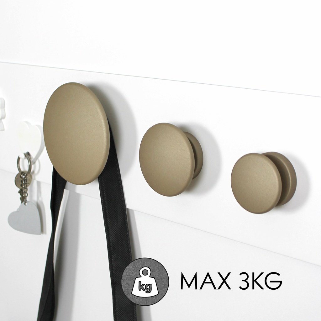 Heracles - Set di 3 Appendi Cappotto Magnetici (Piccolo-Medio-Grande)