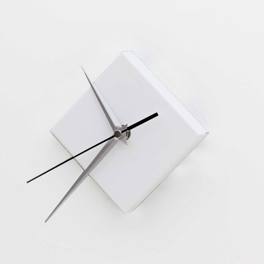 Kronos - Orologio Magnetico Quadrato / Bianco Opaco